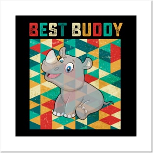 Best Buddy Rhinoceros Posters and Art